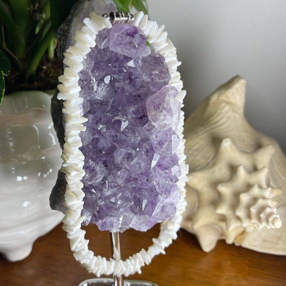 Vintage 90βs y2k puka shell necklace/ choker - Picture 3 of 7